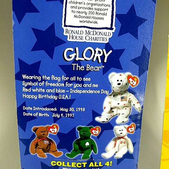 NIB Rare 1999 TY McDonalds Teanie Beanies International Beanie Babies Set 3 of 4 - Picture 5 of 8